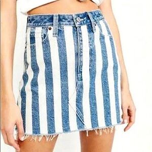 Abercrombie Striped Denim Skirt